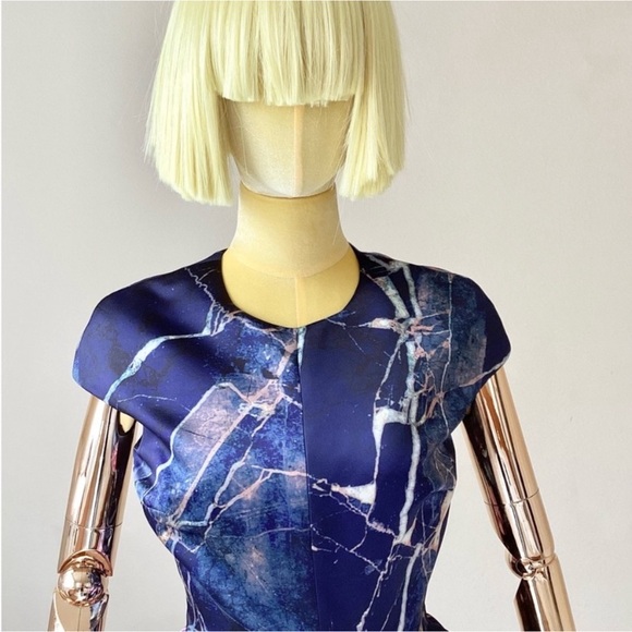 MSGM Duchesse Milan Blue Pink Roses Print Mini Party Dress 2/38 - Picture 11 of 11